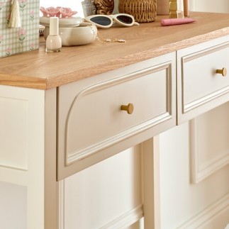 Console 2 tiroirs Mohea ivoire