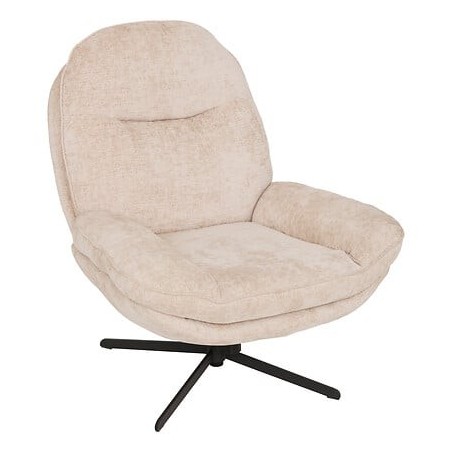 Fauteuil pivotant chenille Stelan argile