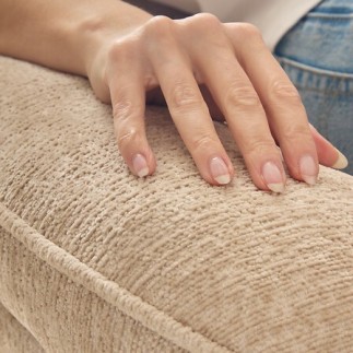 Fauteuil pivotant chenille Stelan argile