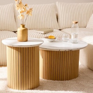 Table basse tasseaux Homelya 70 cm