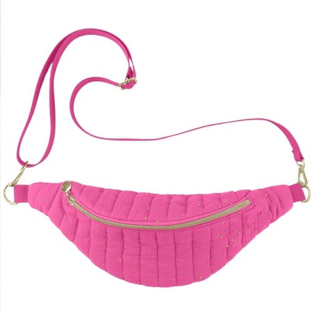 Banane Gaze De Coton Fuchsia