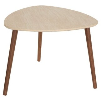 Lot de 3 tables café Mileo effet travertin
