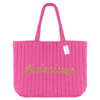 Sac shopping Audacieuse rose