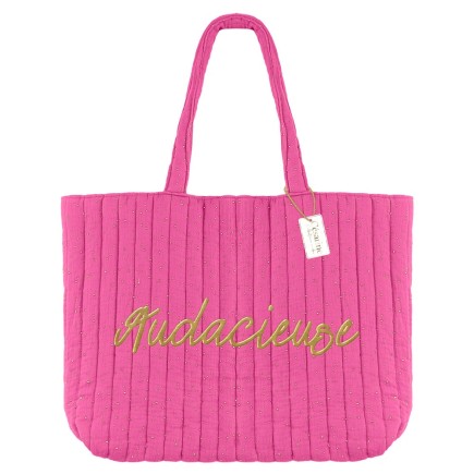 Sac shopping Audacieuse rose