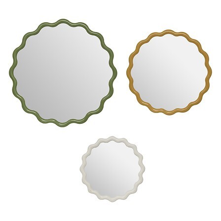 Lot de 3 miroirs vague Judy ronds