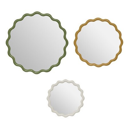 Lot de 3 miroirs vague Judy ronds coloré pas cher