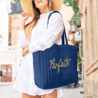 Sac shopping Parfaite bleu