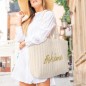 Sac shopping Bohème beige