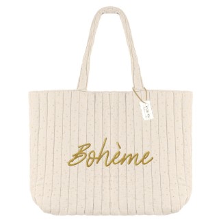 Sac shopping Bohème beige