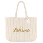 Sac shopping Bohème beige