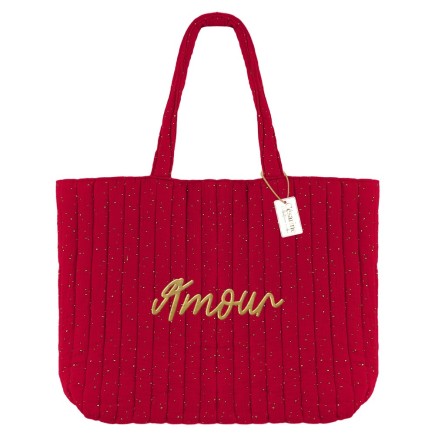Sac shopping Amour Rouge