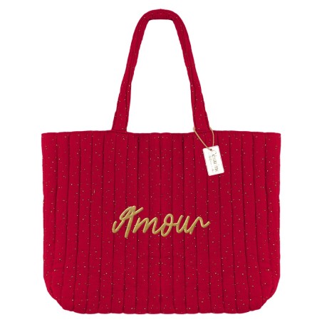 Sac shopping Amour Rouge
