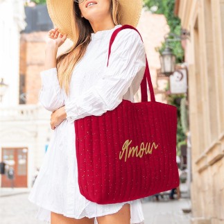 Sac shopping Amour Rouge