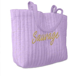 Sac shopping Sauvage violet