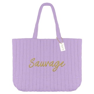 Sac shopping Sauvage violet