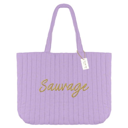 Sac shopping Sauvage violet