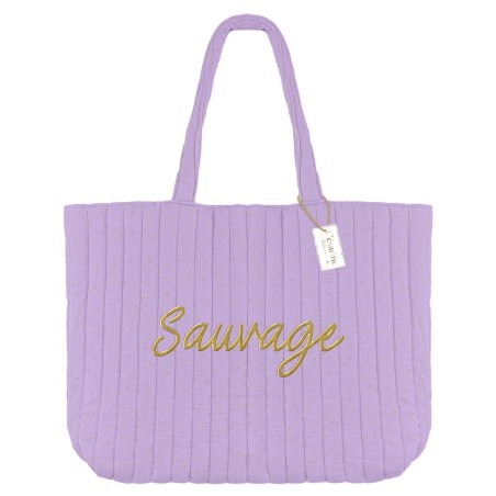 Sac shopping Sauvage violet