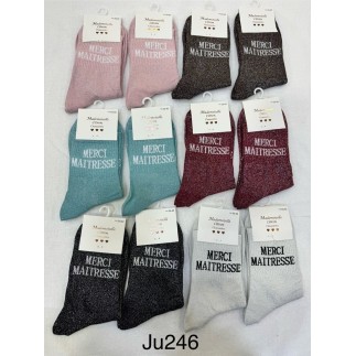 Chaussettes Paillettes Merci Maitresse