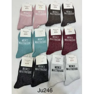 Chaussettes Paillettes Merci Maitresse