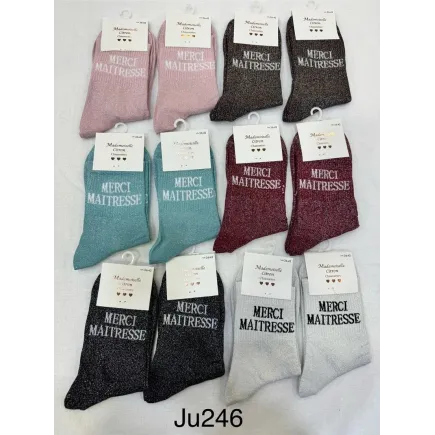 Chaussettes Paillettes Merci Maitresse