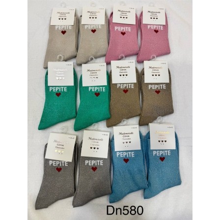 Chaussettes Paillettes Pepite coeur