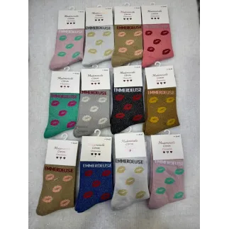 Chaussettes Paillettes Emmerdeuse bisous