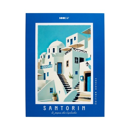 LIVRE RANGEMENT DECO SANTORIN 33X25CM