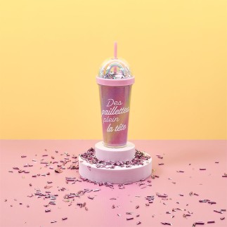 GOBELET DE TRANSPORT STARCUP ARC EN CIEL 35CL ROSE