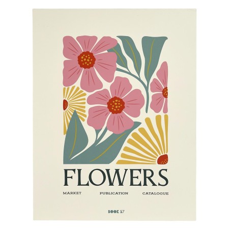 LIVRE RANGEMENT DECO FLOWERS BEIGE