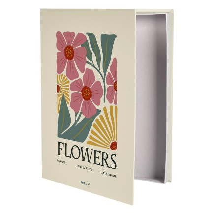 LIVRE RANGEMENT DECO FLOWERS BEIGE