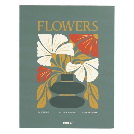 LIVRE RANGEMENT DECO FLOWERS VERT