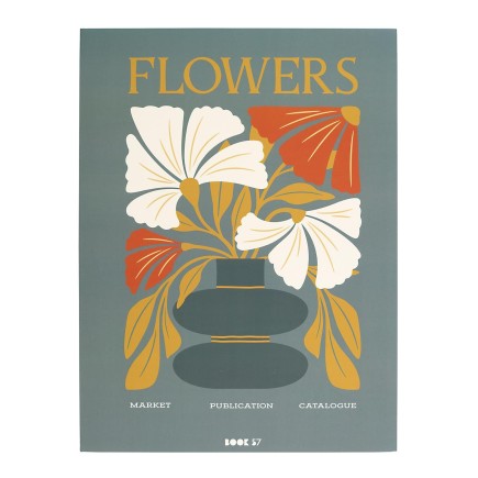 AFFICHE DECO X2 FLOWERS VERTET BEAUTY BEIGE