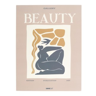 AFFICHE DECO X2 FLOWERS VERTET BEAUTY BEIGE