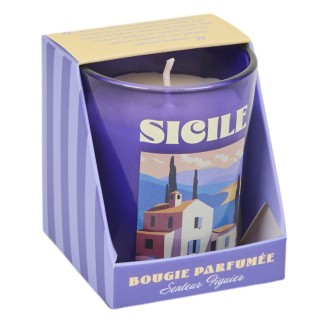 BOUGIE PARFUMEE VERRE H9CM SICILE