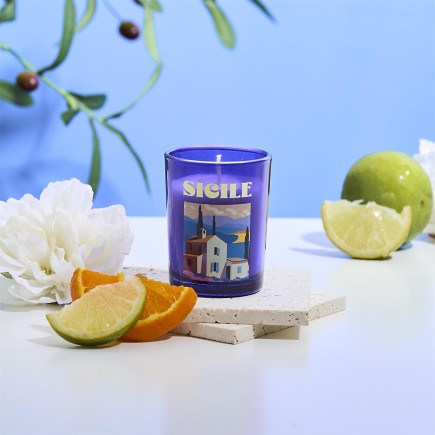 BOUGIE PARFUMEE VERRE H9CM SICILE