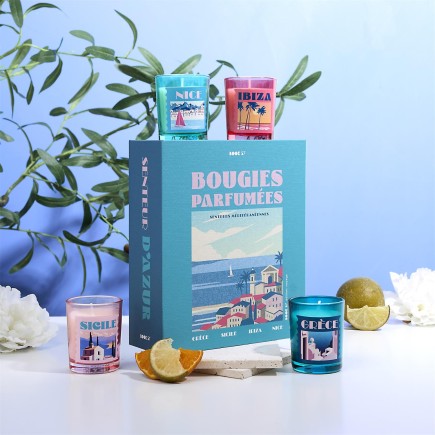 BOUGIE PARFUMEE X4 COFFRET VOYAGE