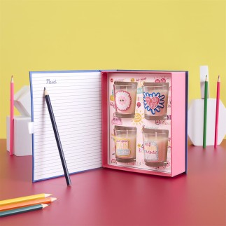 BOUGIE PARFUMEE X4 COFFRET MERCI