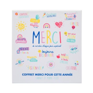 COFFRET CARNET A5 STYLO MERCI