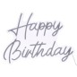 Néon LED mural Happy Birthday 42cm jaune