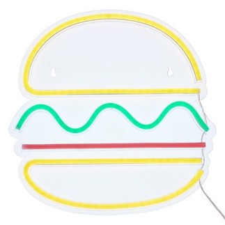 Néon LED mural Burger long 30 cm