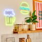 Néon LED mural Burger long 30 cm