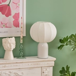 Lampe Tobie 33cm métal blanc