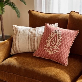 Coussin Sienna 38x58cm rayé écru