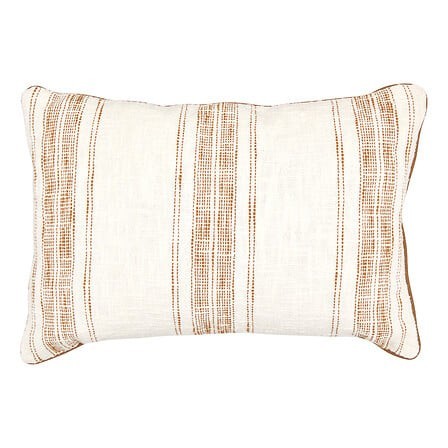 Coussin Sienna 38x58cm rayé écru