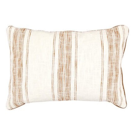 Coussin Sienna 38x58cm rayé écru