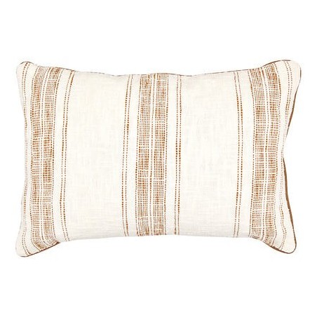 Coussin Sienna 38x58cm rayé écru