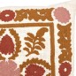 Coussin broderie Sienna 45x45cm terracotta