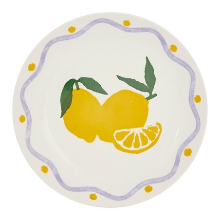 Assiette à dessert Fruity 19cm citron