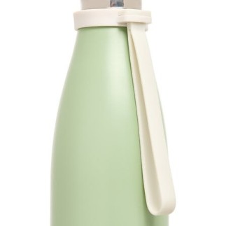 Bouteille isotherme To go 0,65 l anse silicone vert