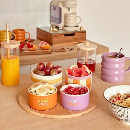 Service apéritif Pool 5 pièces plateau bambou